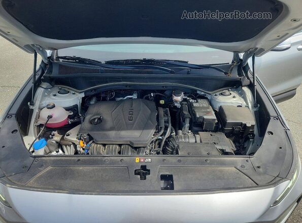 5NMS2DAJ9PH602360 2023 HYUNDAI SANTA Silver ძრავის განყოფილების ხედი
