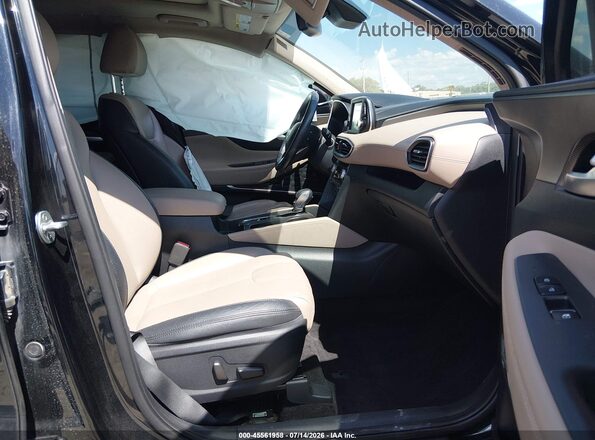 5NMS33AA2LH274815 2020 HYUNDAI SANTA FE Black Widok wnętrza z przodu