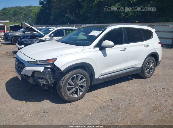 5NMS33AD0LH302363 2020 HYUNDAI SANTA FE White წინა მარცხენა ხედი სამი მეოთხედიდან