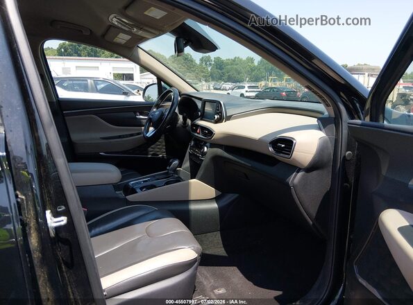 5NMS33AD1KH009800 2019 HYUNDAI SANTA FE Black წინა სალონის ხედი