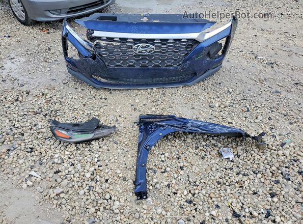 5NMS33AD1KH024460 2019 HYUNDAI SANTA Blue Widok komory silnika
