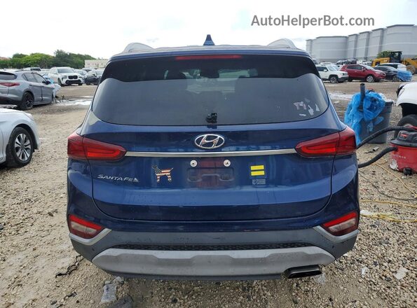 5NMS33AD1KH024460 2019 HYUNDAI SANTA Blue Widok z tyłu