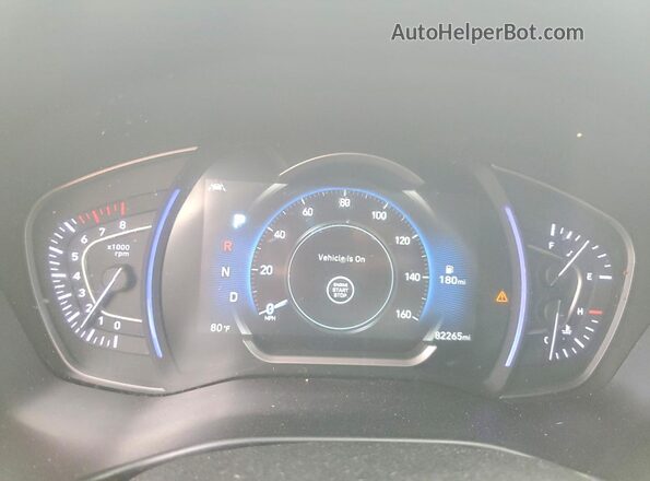 5NMS33AD1KH024460 2019 HYUNDAI SANTA Blue Widok zestawu wskaźników