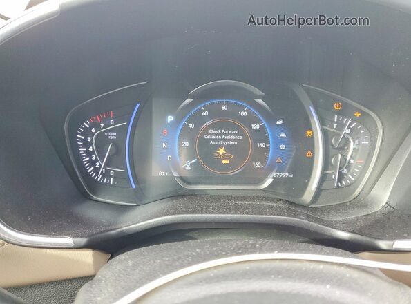 5NMS33AD2KH069729 2019 HYUNDAI SANTA White Вид щитка приладів