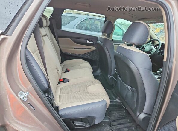 5NMS33AD2KH129055 2019 HYUNDAI SANTA Tan Vista interior trasera