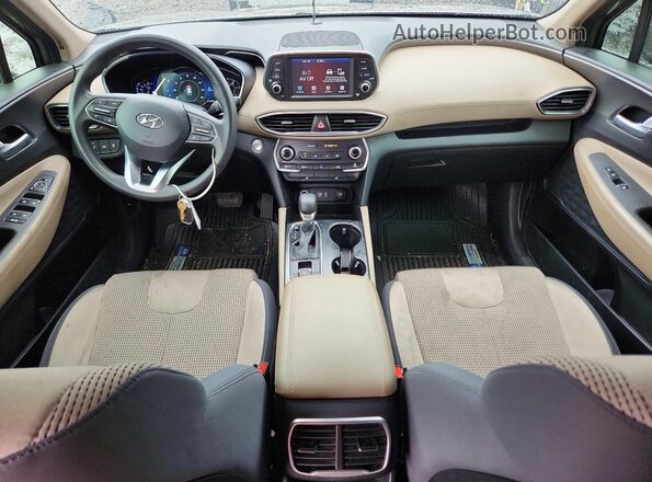 5NMS33AD2KH129055 2019 HYUNDAI SANTA Tan Vista del salpicadero