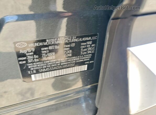 5NMS33AD2LH159707 2020 HYUNDAI SANTA Charcoal Vista del compartimento del motor