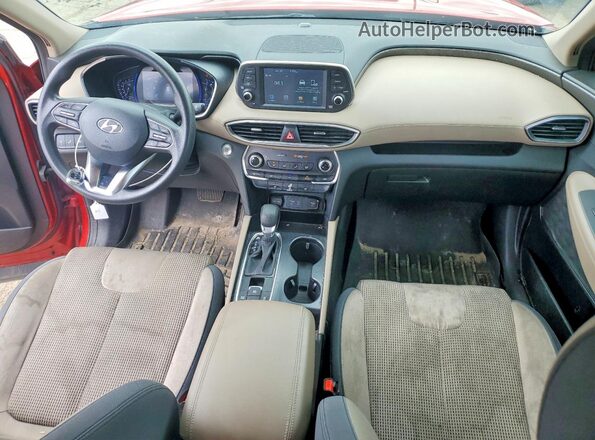 5NMS33AD4KH042161 2019 HYUNDAI SANTA Red Առջևի վահանակի տեսք