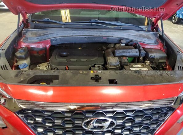 5NMS33AD4KH057095 2019 HYUNDAI SANTA Красный Вид подкапотного пространства