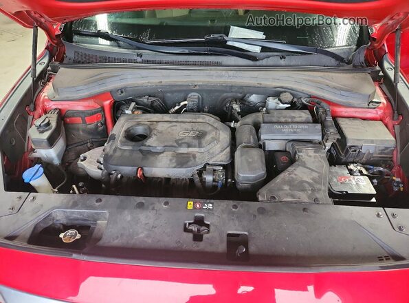 5NMS33AD4LH210060 2020 HYUNDAI SANTA Red ძრავის განყოფილების ხედი