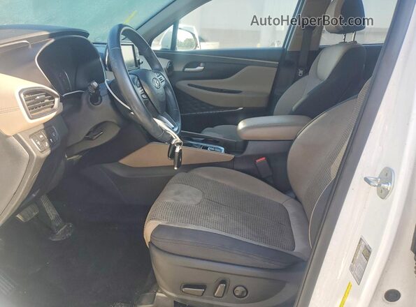 5NMS33AD5LH234724 2020 HYUNDAI SANTA Белый Вид салона спереди