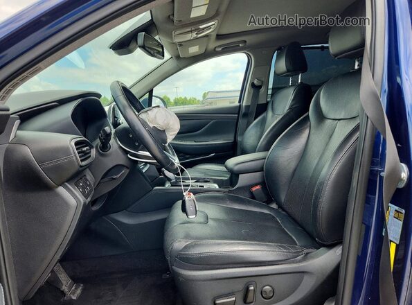 5NMS33AD6LH175294 2020 HYUNDAI SANTA Blue Front interior view