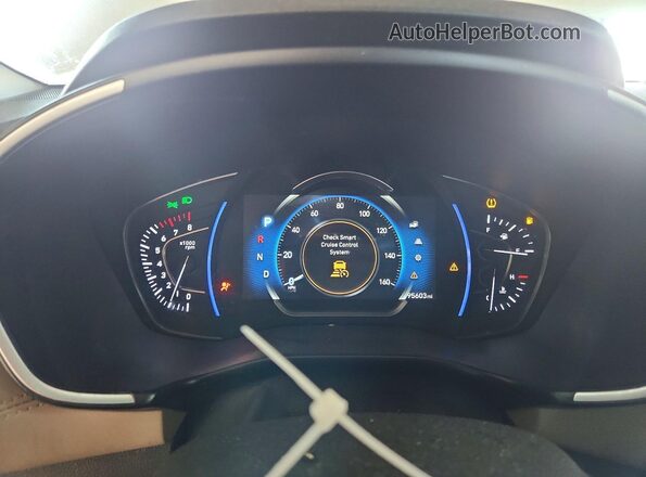 5NMS33AD7KH022390 2019 HYUNDAI SANTA Белый Вид щитка приборов