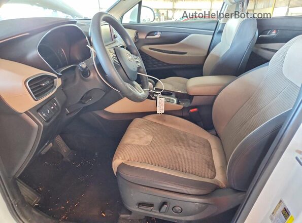 5NMS33AD7KH022390 2019 HYUNDAI SANTA Белый Вид салона спереди