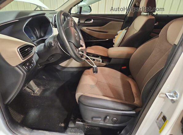 5NMS33AD8KH024178 2019 HYUNDAI SANTA White Vista interior delantera