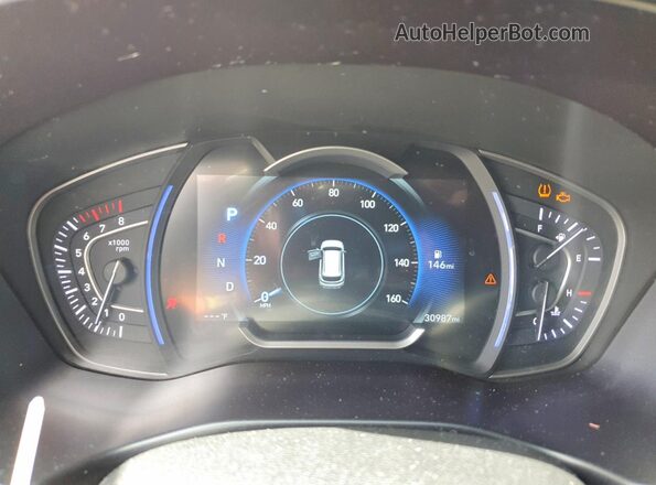 5NMS33AD8KH059321 2019 HYUNDAI SANTA White Widok zestawu wskaźników