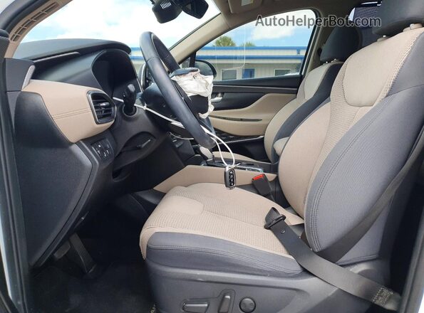 5NMS33AD8KH059321 2019 HYUNDAI SANTA White Widok wnętrza z przodu