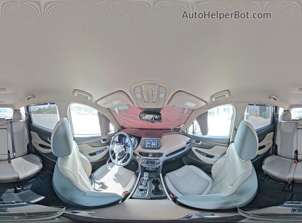 5NMS33AD8KH059321 2019 HYUNDAI SANTA White Widok wnętrza 360 stopni