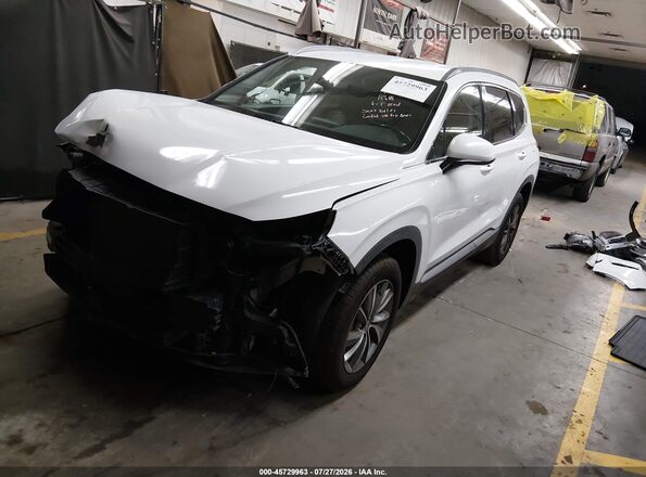 5NMS33AD9KH071834 2019 HYUNDAI SANTA FE White Vista tres cuartos delantera izquierda