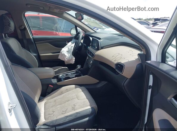 5NMS33ADXKH016955 2019 HYUNDAI SANTA FE White Սալոնի դիմացի տեսք