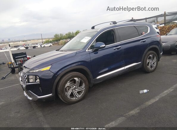 5NMS34AJ0NH406866 2022 HYUNDAI SANTA FE Синий Передняя левая четверть