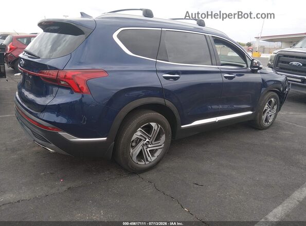 5NMS34AJ0NH406866 2022 HYUNDAI SANTA FE Синий Задняя правая четверть