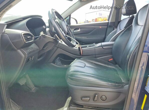 5NMS34AJ2MH311580 2021 HYUNDAI SANTA Синий Вид салона спереди