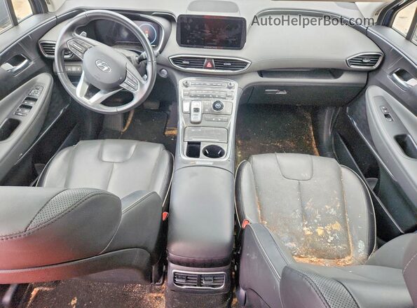 5NMS34AJ2MH333546 2021 HYUNDAI SANTA Blue Առջևի վահանակի տեսք