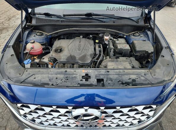 5NMS34AJ3NH443166 2022 HYUNDAI SANTA Blue Widok komory silnika
