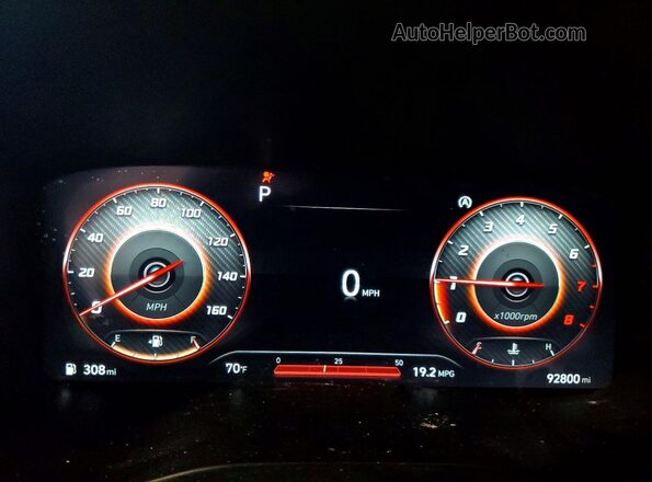 5NMS34AJ7PH516297 2023 HYUNDAI SANTA Blue Instrument cluster view