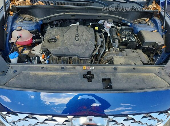 5NMS34AJ8PH549664 2023 HYUNDAI SANTA Blue Vista del compartimento del motor
