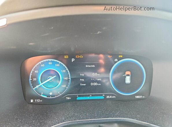 5NMS34AJ8PH549664 2023 HYUNDAI SANTA Blue Vista del cuadro de instrumentos