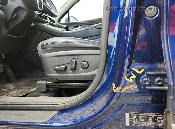 5NMS34AJ8PH549664 2023 HYUNDAI SANTA Blue Vista de la etiqueta del VIN
