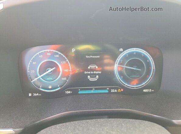 5NMS34AJ9PH569440 2020 HYUNDAI SANTA Gray ხელსაწყოთა პანელის ხედი