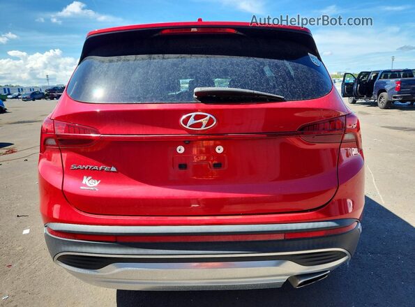 5NMS34AJXMH319636 2021 HYUNDAI SANTA Red Вид ззаду