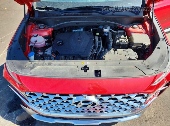 5NMS34AJXMH319636 2021 HYUNDAI SANTA Red Вид підкапотного простору
