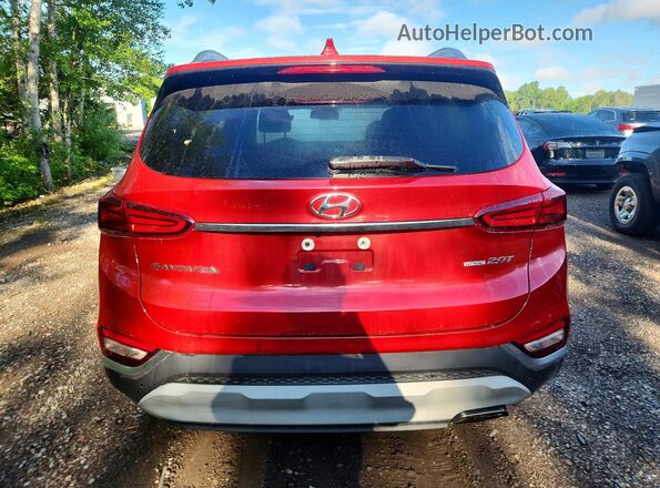 5NMS3CAA4KH090913 2019 HYUNDAI SANTA Burgundy უკანა ხედი