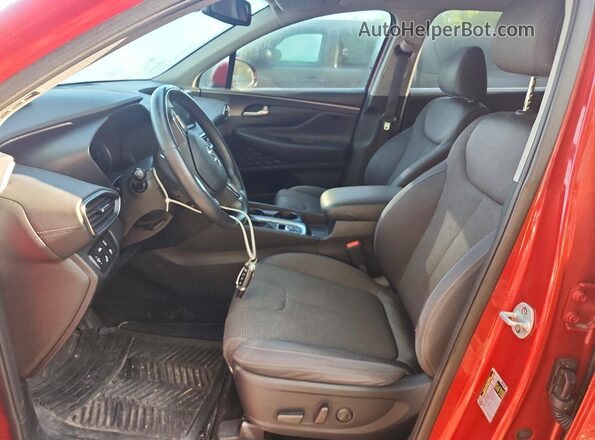 5NMS3CAA4KH090913 2019 HYUNDAI SANTA Burgundy წინა სალონის ხედი