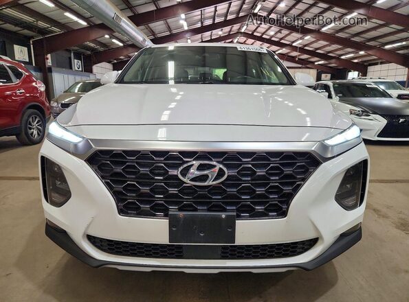 5NMS3CAD0KH007696 2019 HYUNDAI SANTA White წინა ხედი