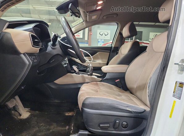 5NMS3CAD0KH007696 2019 HYUNDAI SANTA White წინა სალონის ხედი