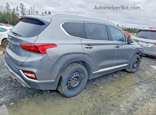 5NMS3CAD2KH007912 2019 HYUNDAI SANTA Gray Trasero derecho