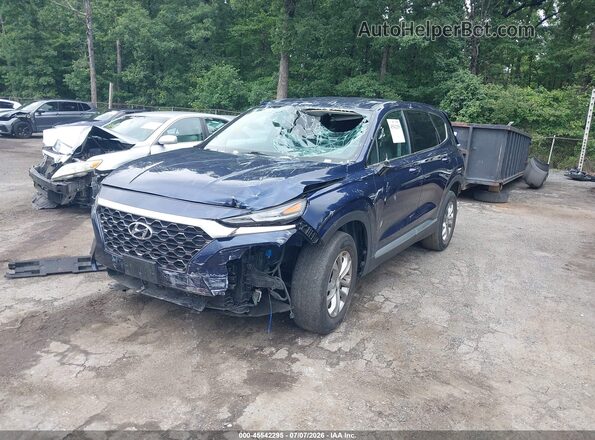 5NMS3CAD2LH236124 2020 HYUNDAI SANTA FE Blue Передня ліва чверть