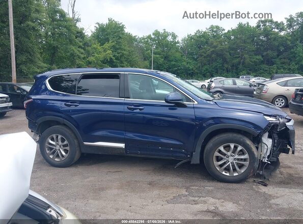 5NMS3CAD2LH236124 2020 HYUNDAI SANTA FE Blue Вид задньої частини салону