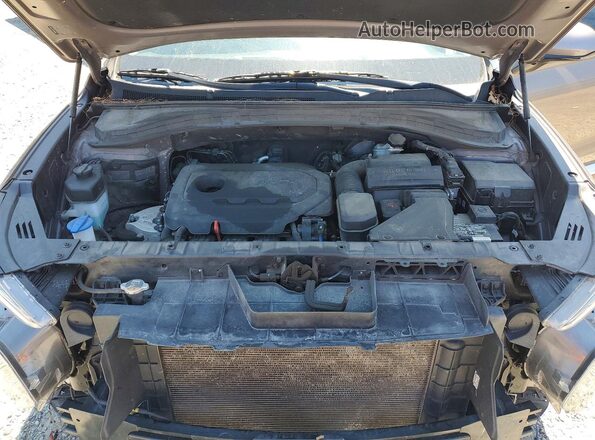 5NMS3CAD4KH128957 2019 HYUNDAI SANTA Brown Widok komory silnika