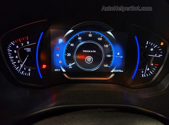 5NMS3CAD5LH173505 2020 HYUNDAI SANTA Gray Vista del cuadro de instrumentos
