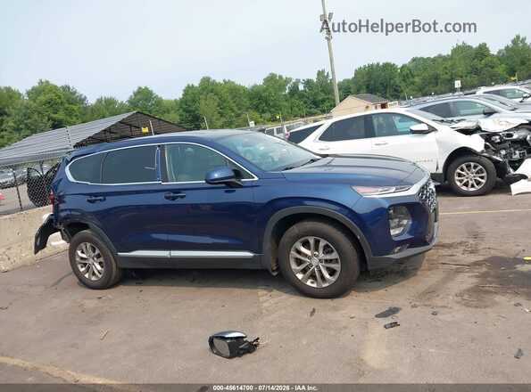 5NMS3CAD5LH290405 2020 HYUNDAI SANTA FE Blue Rear interior view