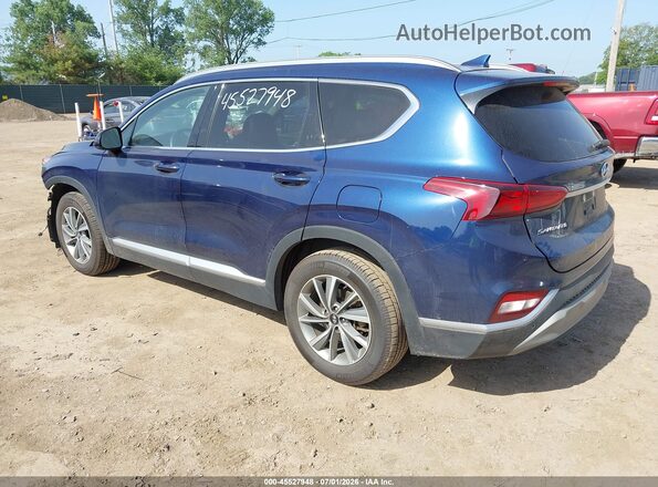 5NMS3CAD6KH068244 2019 HYUNDAI SANTA FE Blue Tył lewy
