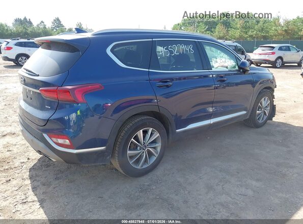 5NMS3CAD6KH068244 2019 HYUNDAI SANTA FE Blue Tył prawy