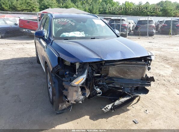 5NMS3CAD6KH068244 2019 HYUNDAI SANTA FE Blue Widok z przodu