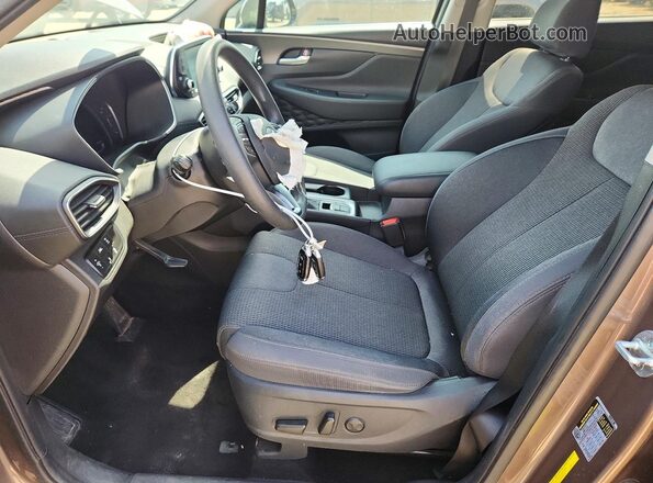 5NMS3CAD6LH222128 2020 HYUNDAI SANTA Коричневый Вид салона спереди